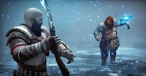 Kratos and Thor facing off in 'God of War: Ragnarök'