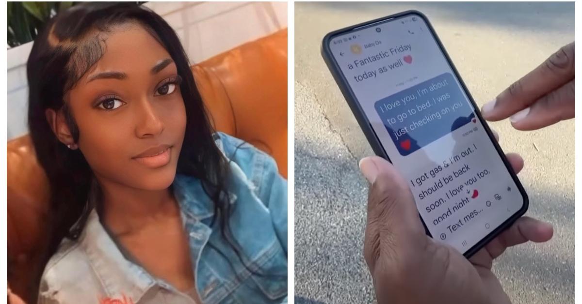 (L-R): DaCara Thompson; Last text DaCara Thompson sent her father