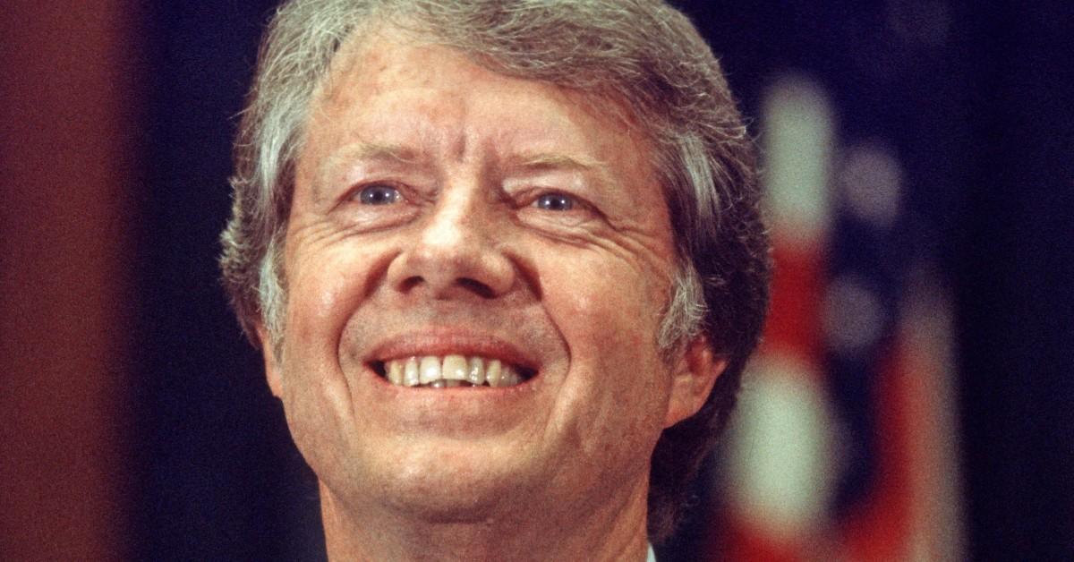 Jimmy Carter flashing a huge smile