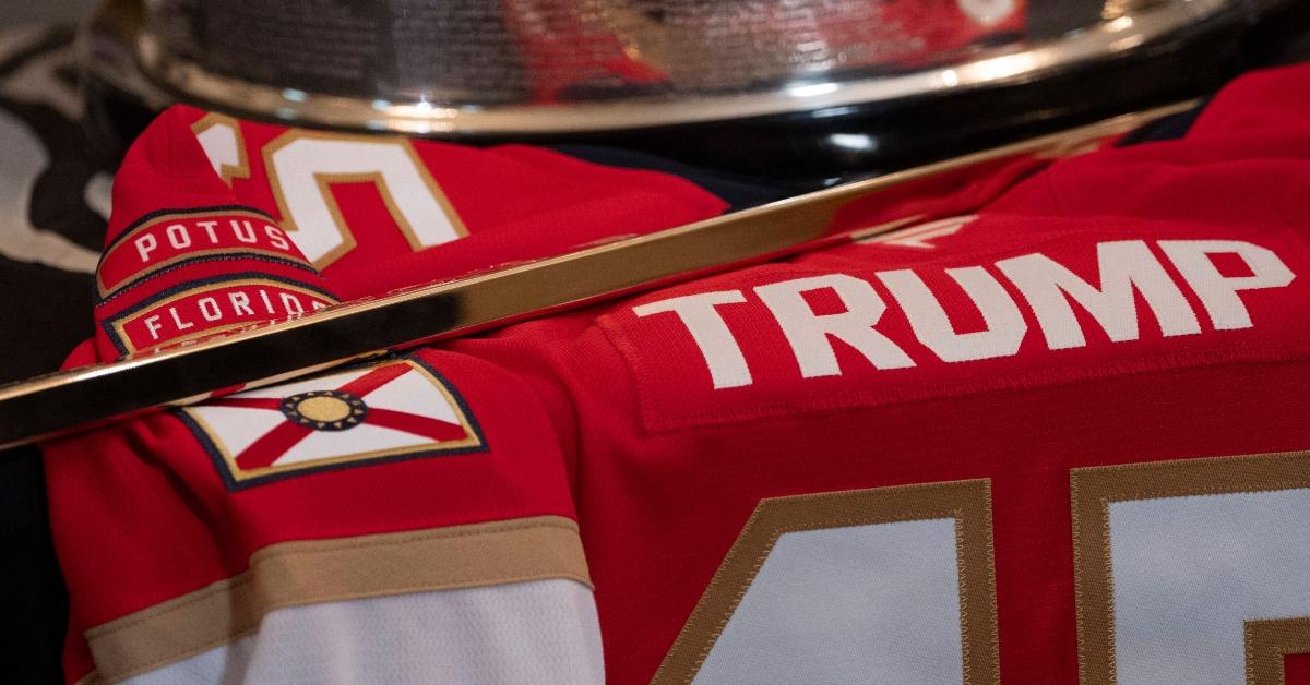 Florida Panthers present Trump with a jersey