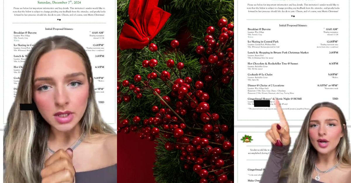 Woman Glows Over Boyfriend’s Thoughtful Christmas Itinerary