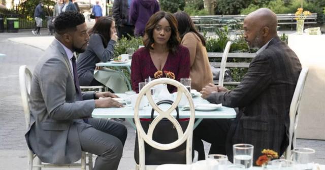 Floyd, Lyn, anad Claude having brunch on 'New Amsterdam.'