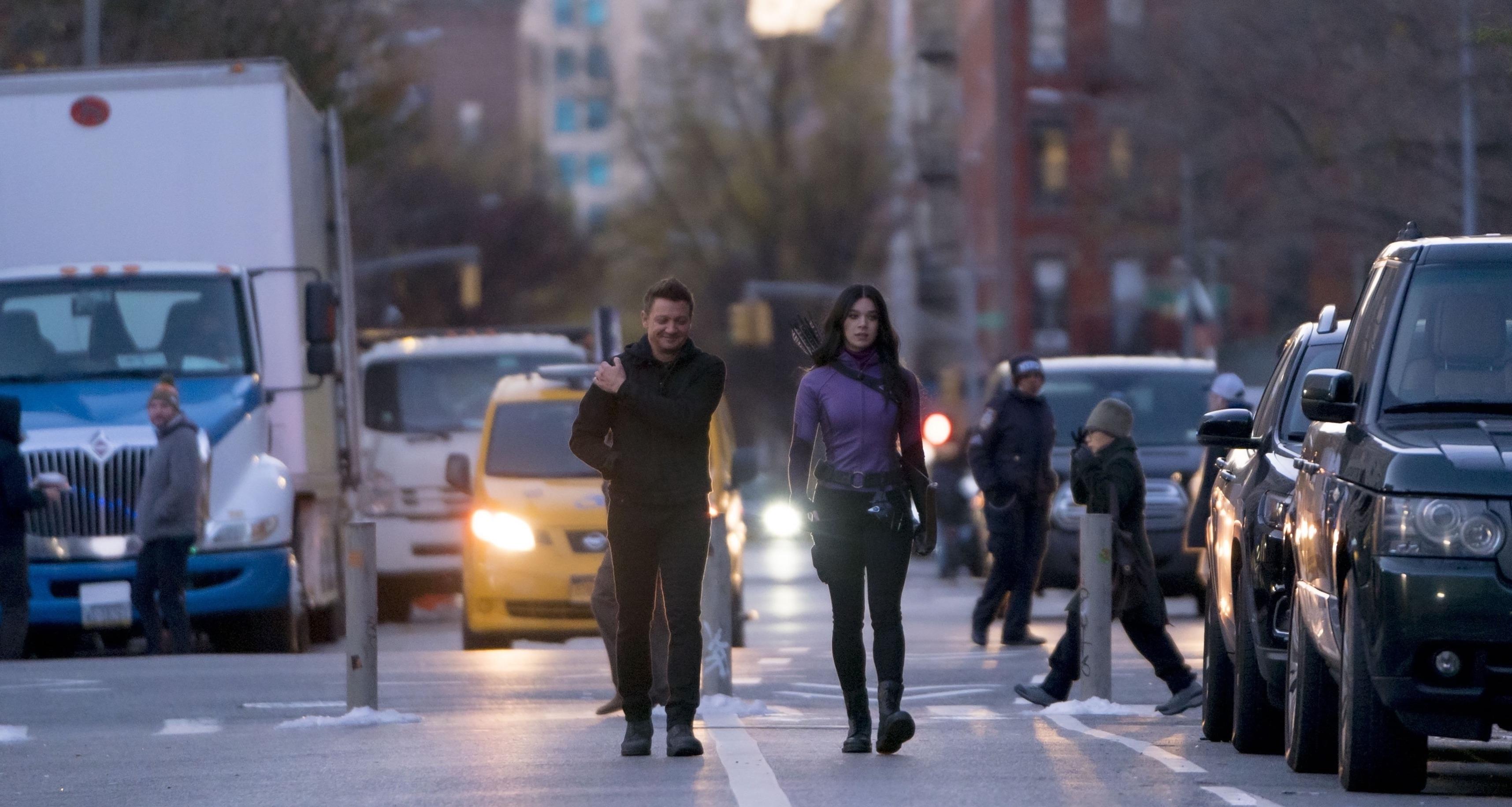 Clint and Kate heading to Grills' apartment after the fight at the auto shop.