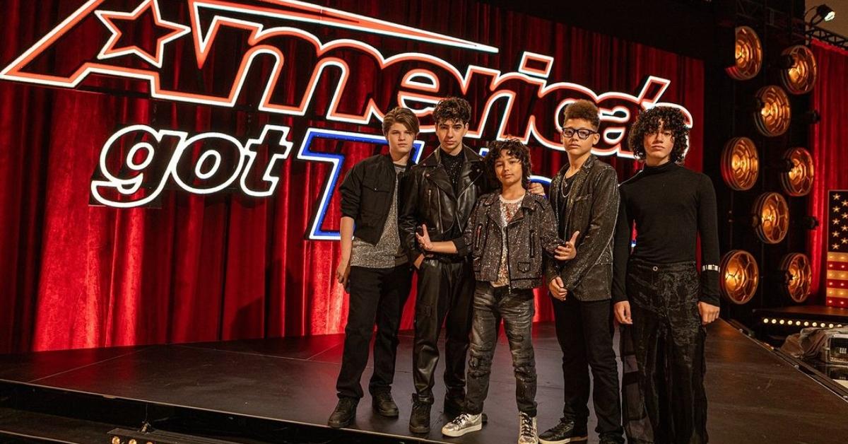 Menudo backstage on America's Got Talent