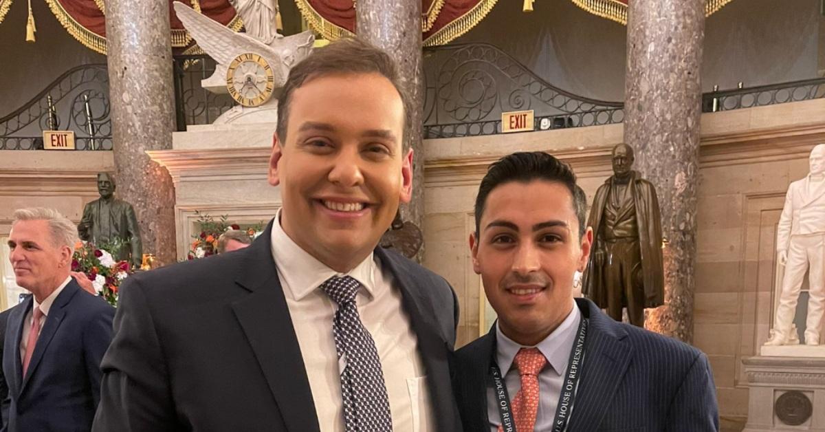 George Santos and his husband Matt at a political event.