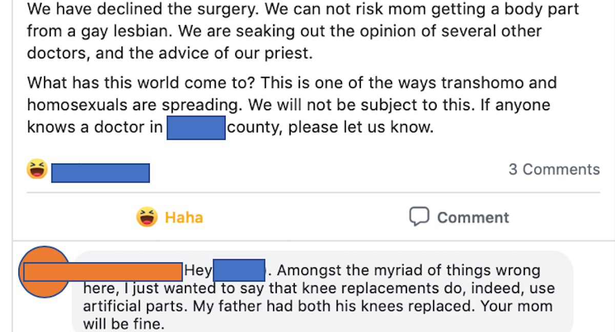 gay knee transplant