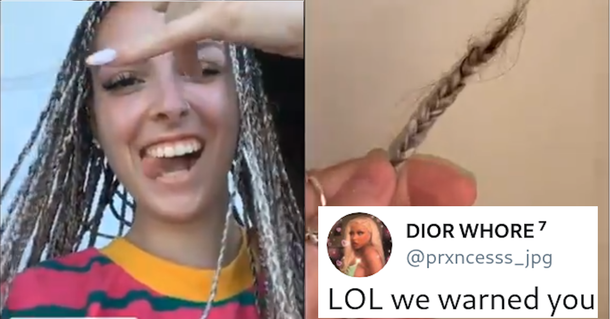 This Woman Learned The Hard Way That Braids Are Not For Her Hair
