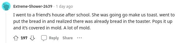 An AskReddit comment about moldy bread