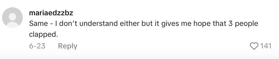 Comment on viral video of woman saying she got into an argument with a MAGA supporter.