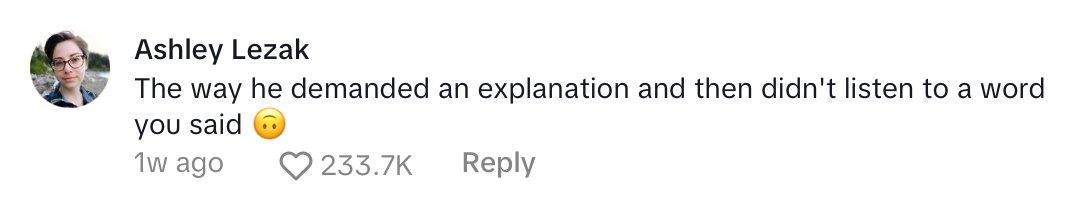 Comment on TikTok of woman explaining how a guy screamed at her for using a wheelchair.