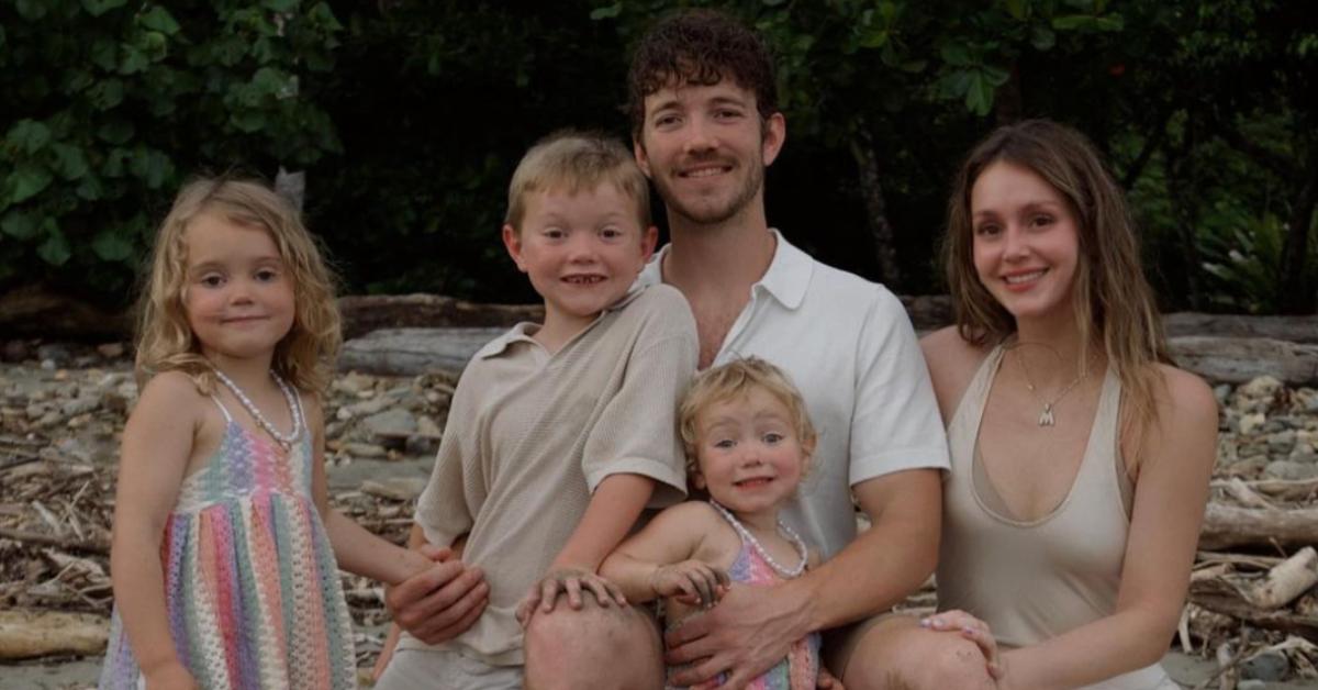 Mikayla Matthews, her husband, and their three kids.