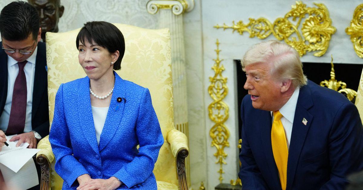 President Trump meeting with Japanese Prime Minister Sanae Takaichi in the Oval Office. 