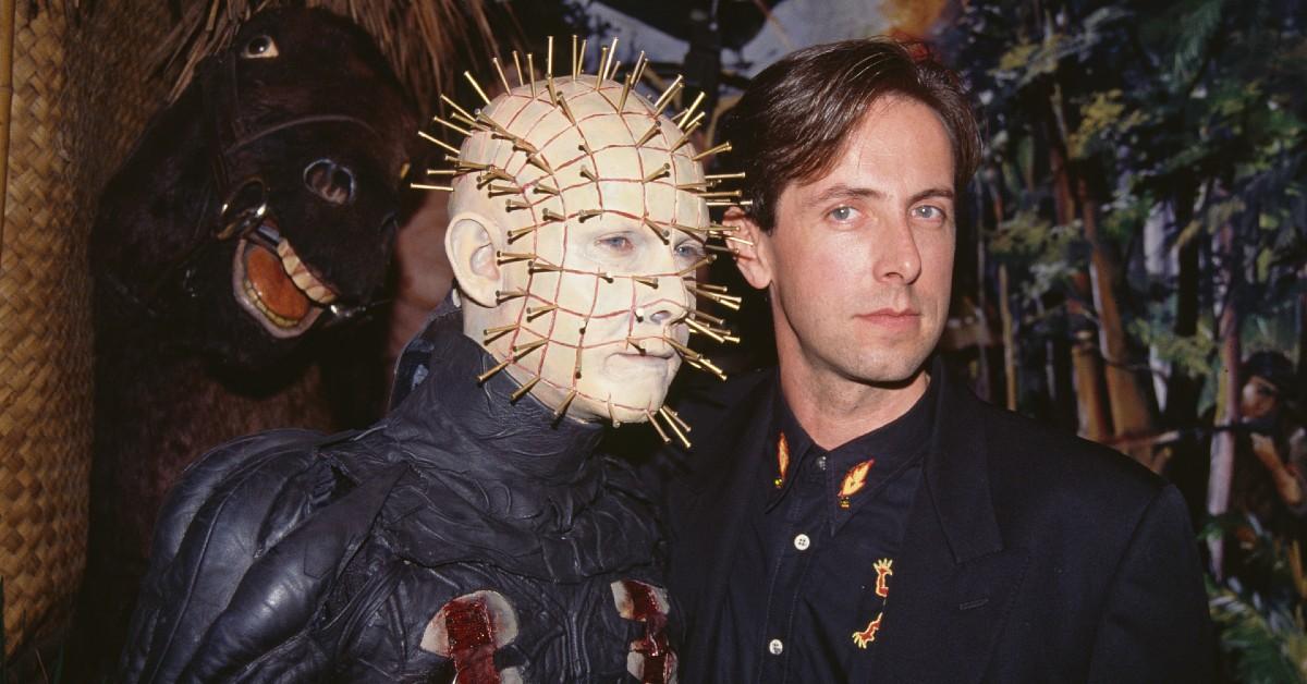 Doug Bradley and Clive Barker at LA's Hollywood Wax Museum in 1992