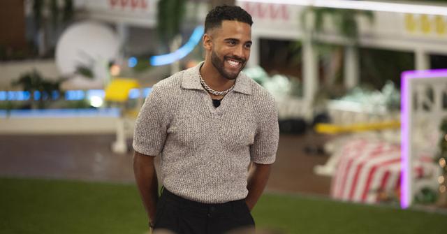 Kendall smiling on Love Island USA