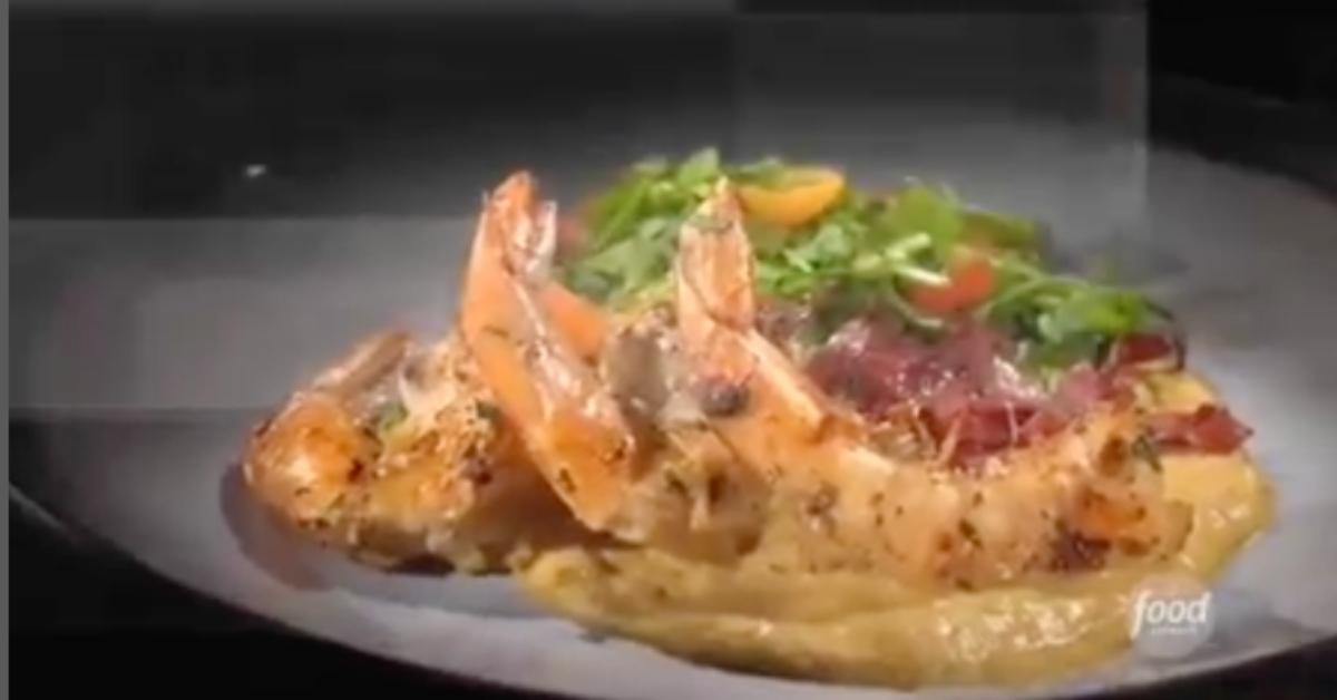 A shrimp dish created by a chef on 'Chopped: Military Salute'