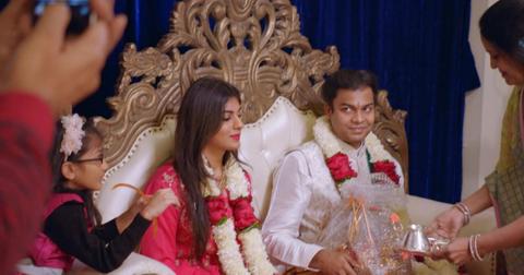 Pradhyuman Maloo and Ashima pose together at their wedding