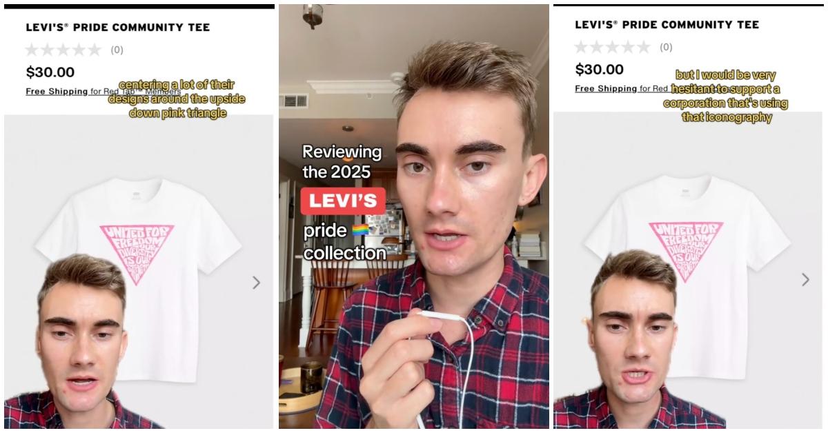 Connor Carey reviewing Levi's pride collection