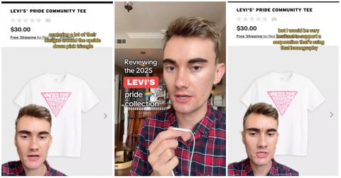 Connor Carey reviewing Levi's pride collection