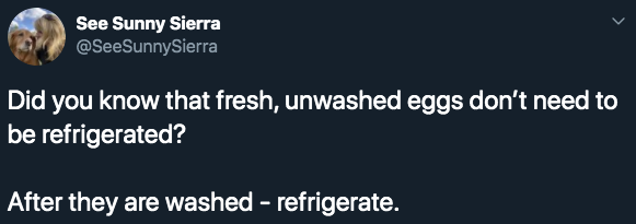 eggs refrigerated