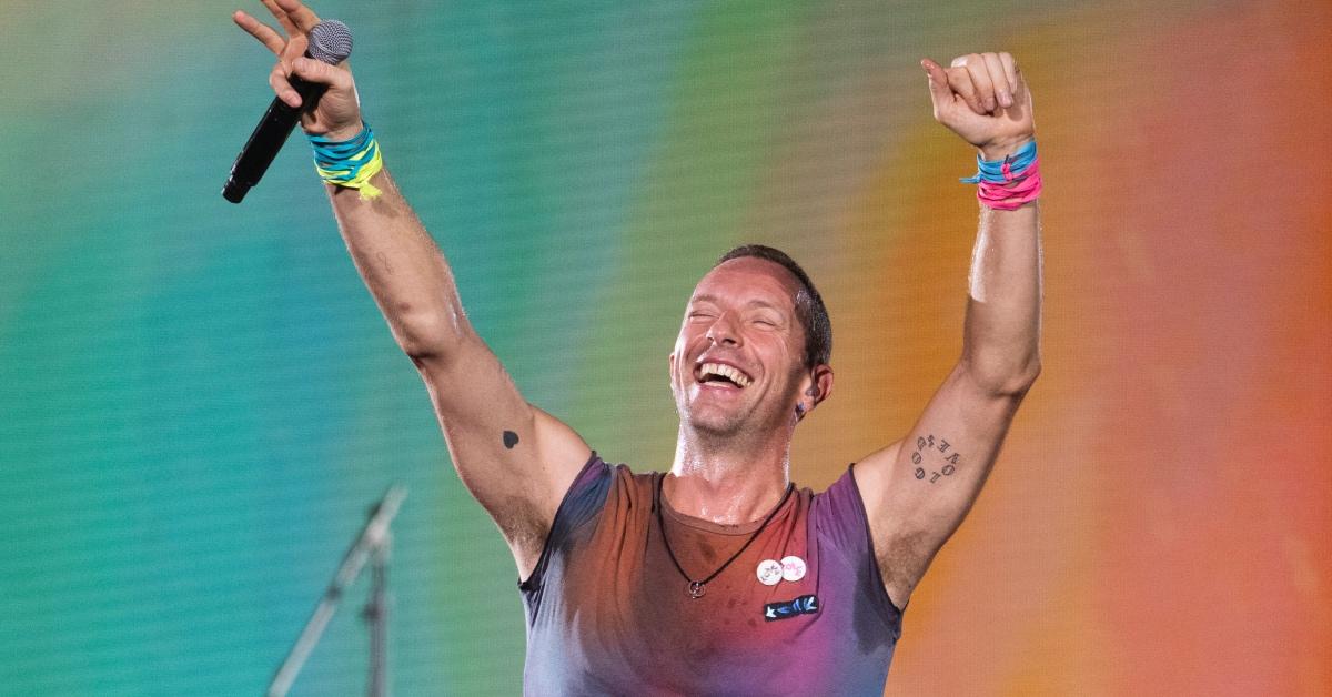 Chris Martin de Coldplay se produit au stade Optus 