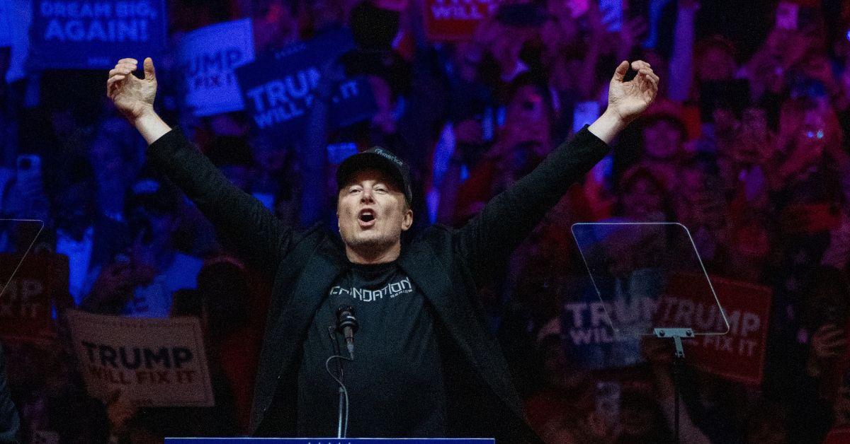 Elon Musk speaking at Trump's Madison Square Garden Rally. 