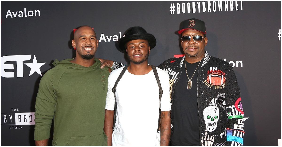 Bobby Brown and his sons Bobby Brown, Jr. and Landon Brown at the premiere for 'The Bobby Brown Story'