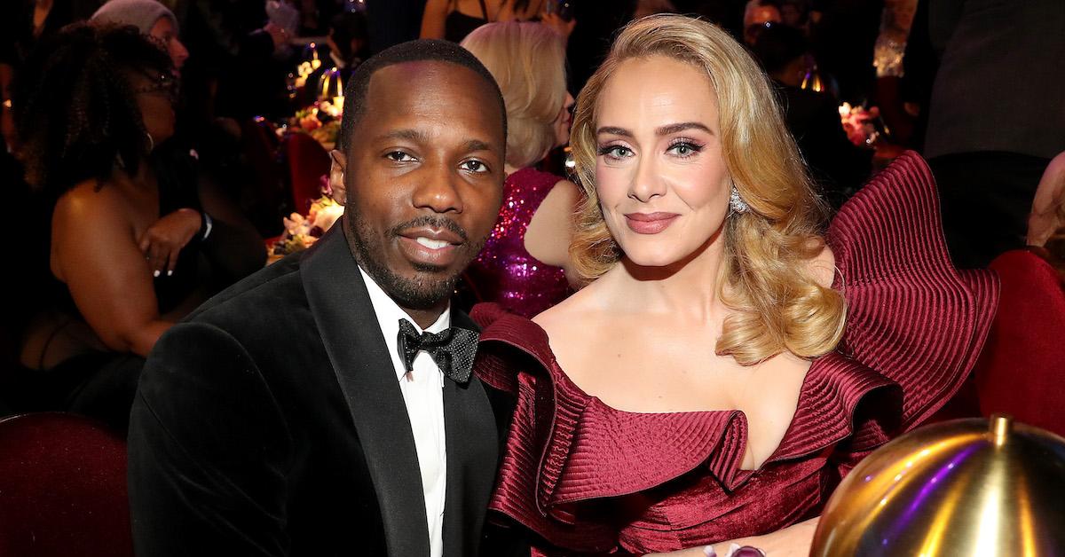 Rich Paul and Adele attend the 65th GRAMMY Awards at Crypto.com Arena on Feb. 5, 2023, in Los Angeles