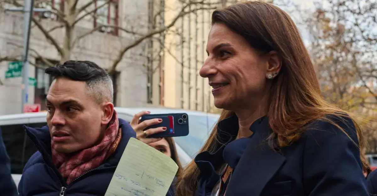 Luigi Mangione’s lawyer outside of a courthouse