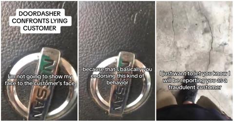 doordasher confronts customer