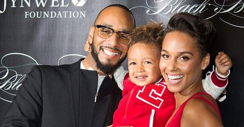 Swizz Beatz, Egypt Daoud Dean and Alicia Keys attend the 10th annual Keep A Child Alive Black Ball at Hammerstein Ballroom on November 7, 2013 in New York City.