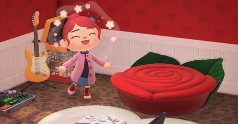 animal crossing decorate with flowers