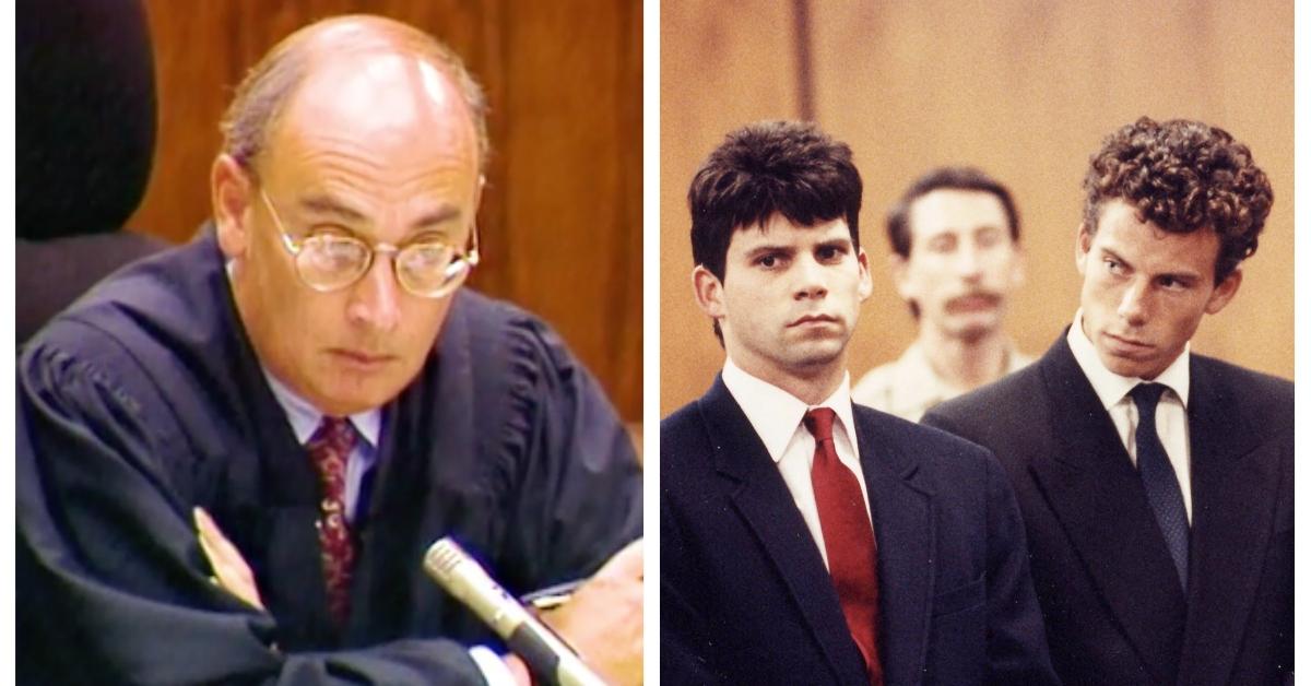 (L-R): Judge Stanley Weisberg; Lyle and Erik Menendez