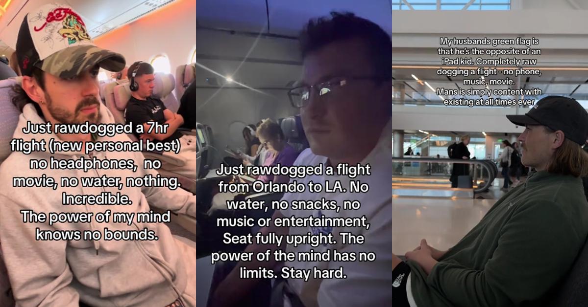 Men Are "Rawdogging" Flights Without Entertainment