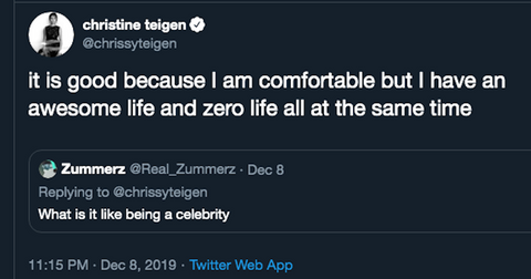 Chrissy Teigen S Twitter Thread About Being Famous Is Kind Of Wild