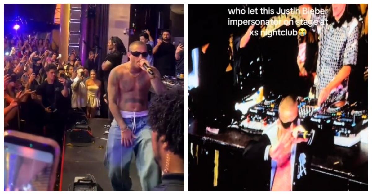 Justin Bieber Impersonator Takes Stage at Vegas Nightclub XS