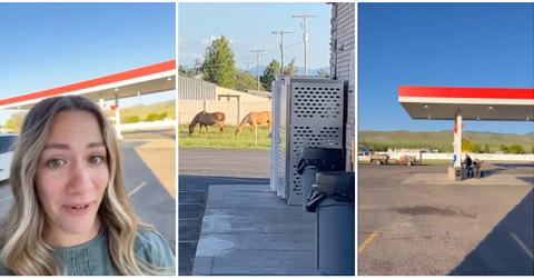 tiktok user @anniehernandez_ left at gas station