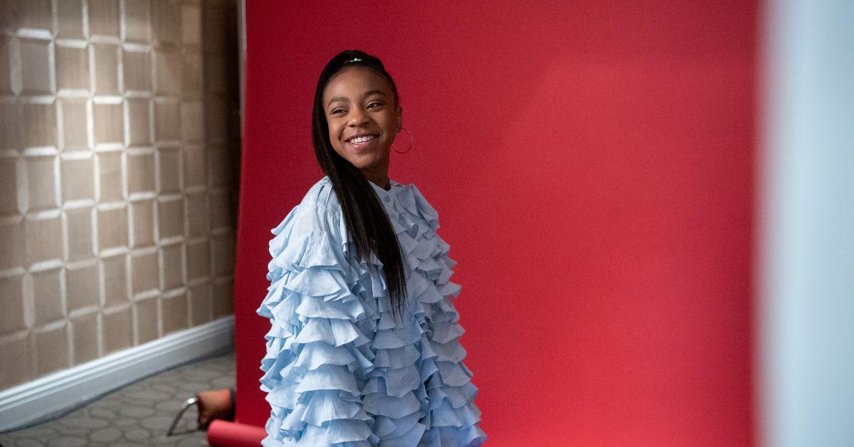 Priah Ferguson at a 'Stranger Things' press junket. 