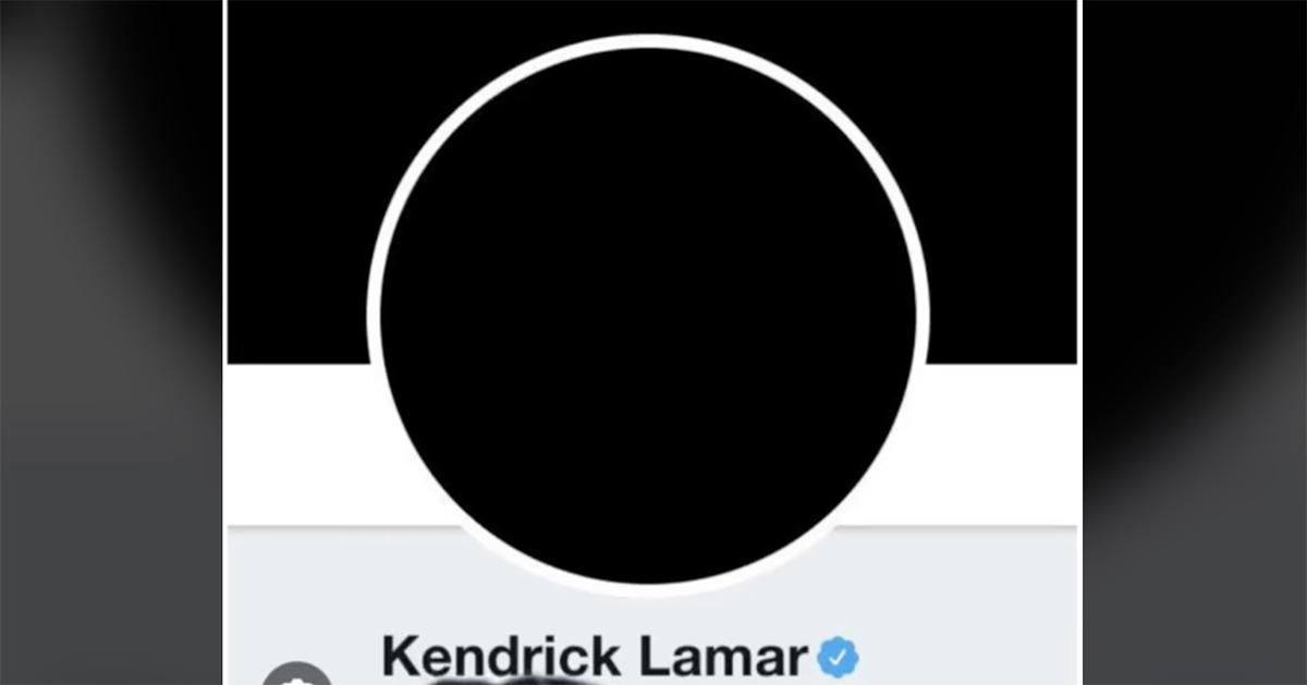 Kendrick Lamar with a black profile picture. 