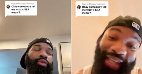 A TikTok user explaining the meaning of SSA.