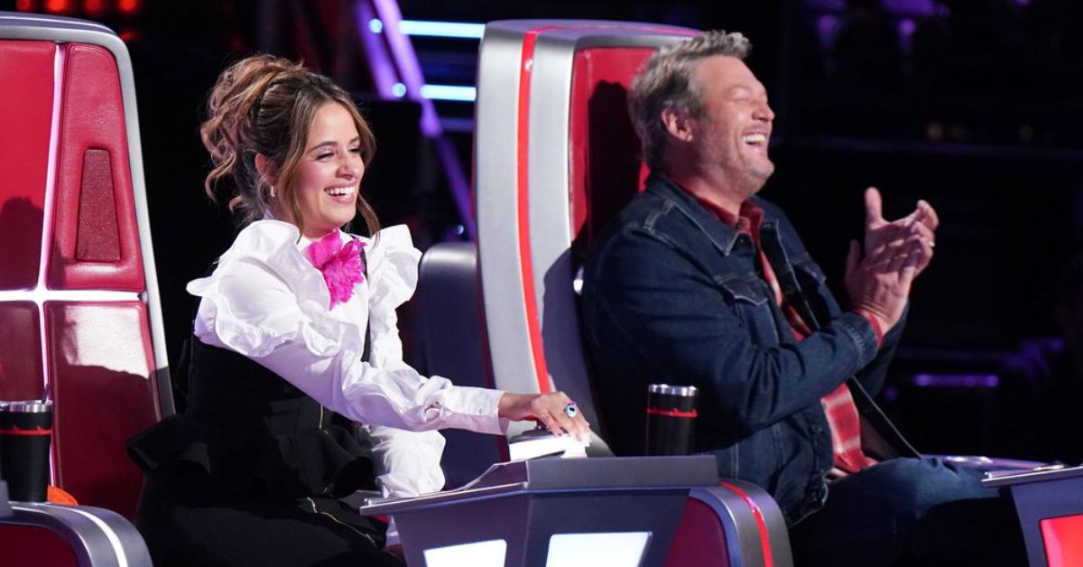 The voice coaches Camila Cabello, and Blake Shelton