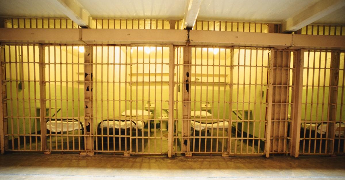 Empty cells in a prison.