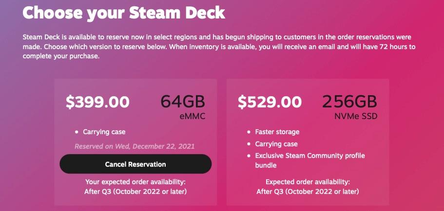 Steam Deck can now be purchased without a reservation