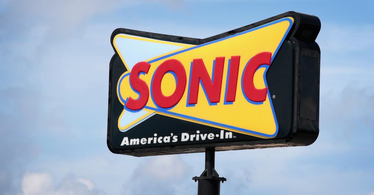 Sonic sign that states the fast-food chain is America's drive in.