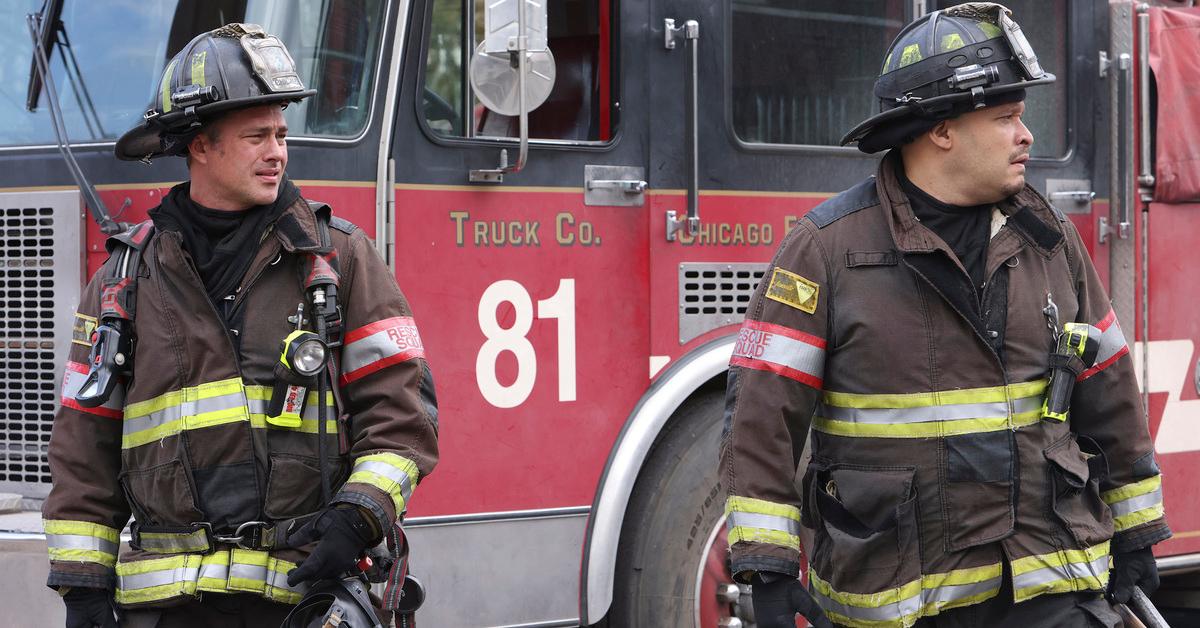 Taylor Kinney and Joe Minoso on "Chicago Fire."