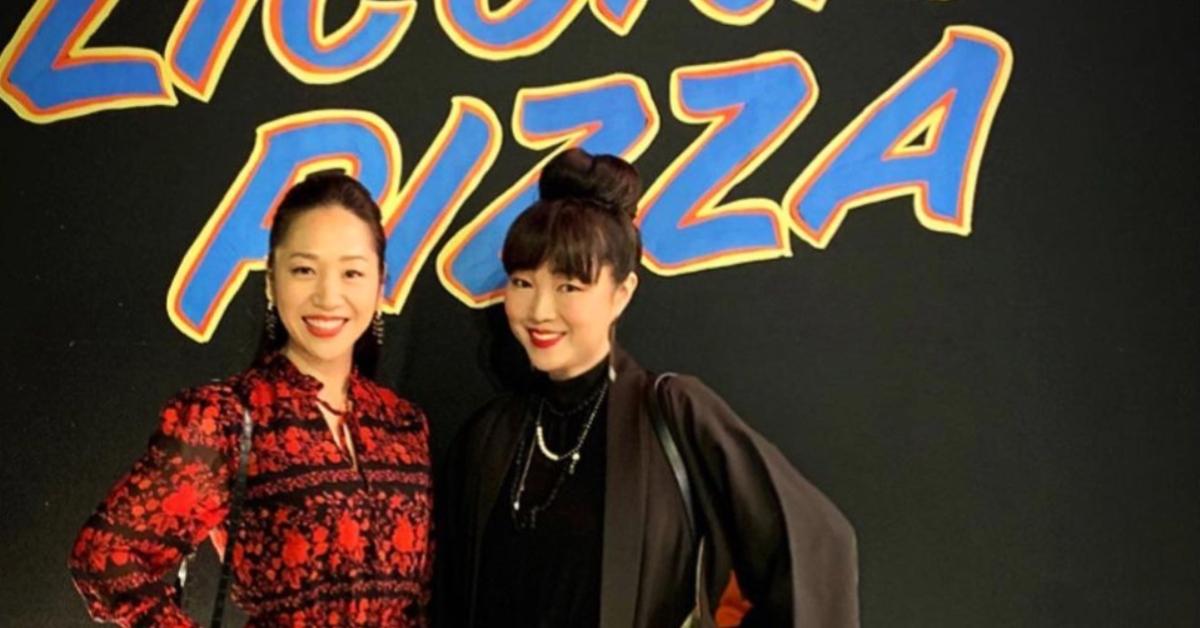 Yumi Mizui (right) promoting 'Licorice Pizza'