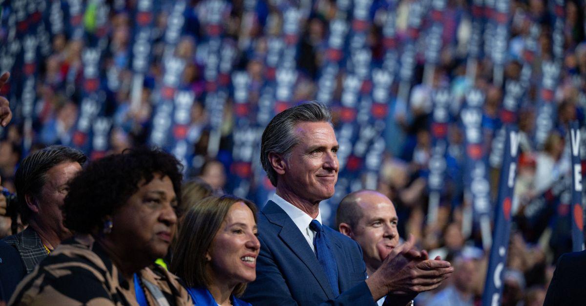 Gavin Newsom at the 2024 DNC. 