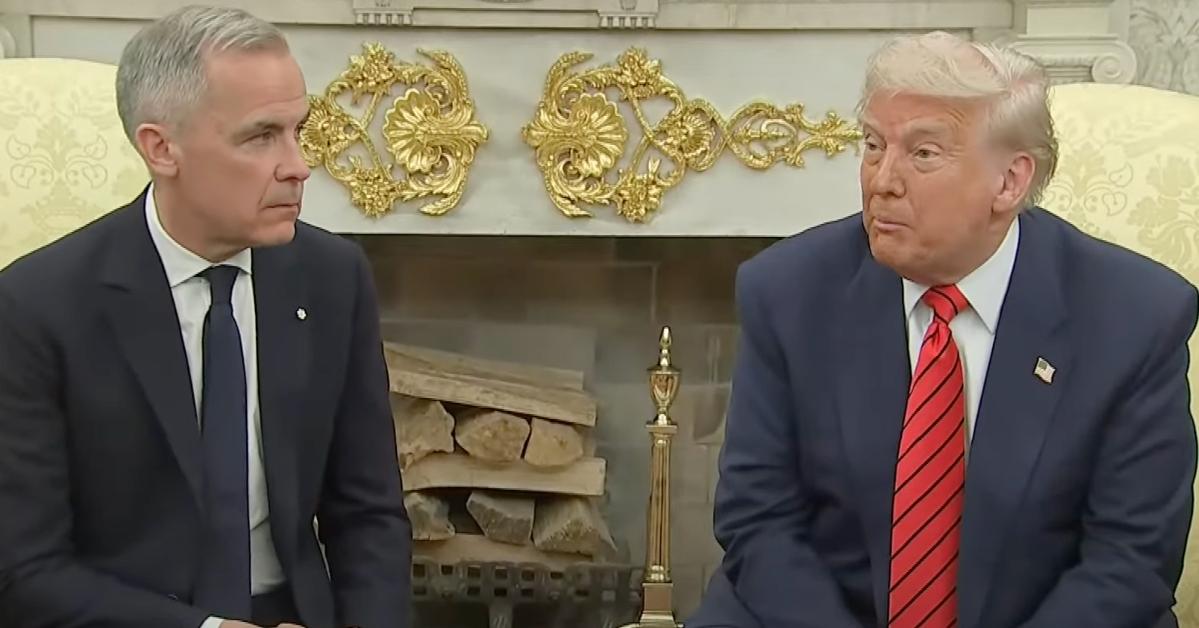 (L-R): Canadian Prime Minister Mark Carney and President Donald Trump