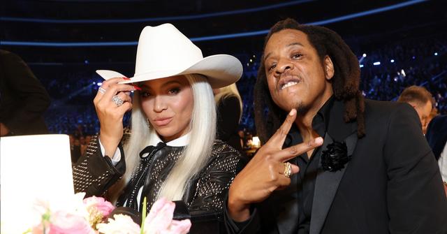 Beyoncé and Jay-Z attend the 66th GRAMMY Awards on Feb. 4, 2024