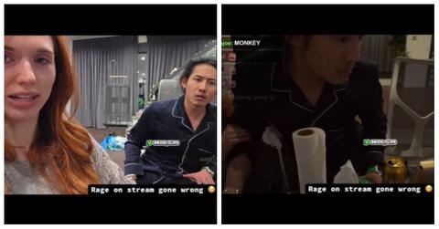 Kaitlyn "Amouranth" and her husband Kyle Lee fight on livestream