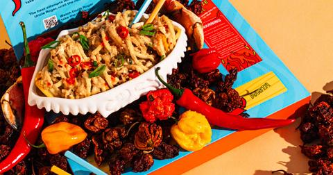 Creamy chili crab noodles